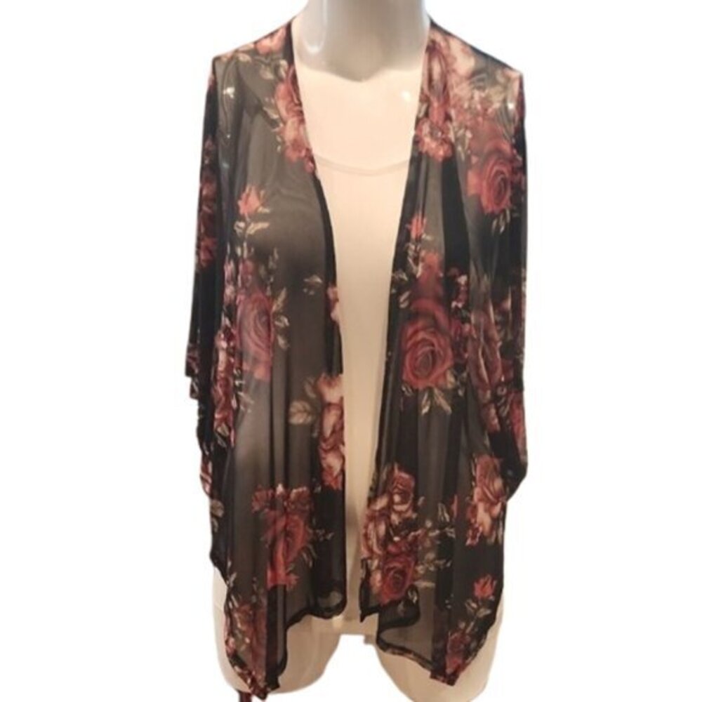 [Femmina] Floral Mesh Top - Size L